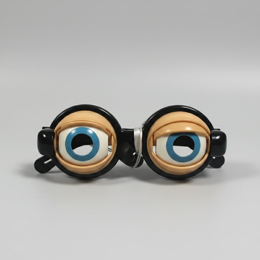 Kids' Halloween Crazy Eyes Glasses Novelty Prank Toy with Moving Eyelids for Party Fun - Image 1