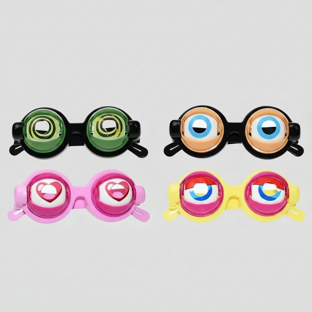 Kids' Halloween Crazy Eyes Glasses Novelty Prank Toy with Moving Eyelids for Party Fun - Image 5
