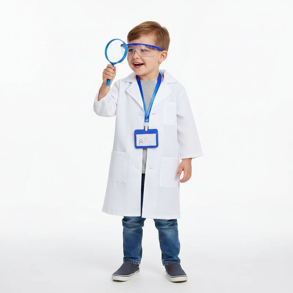 Kids' Halloween Doctor Costume Medical White Lab Coat Set Childs - Image 1
