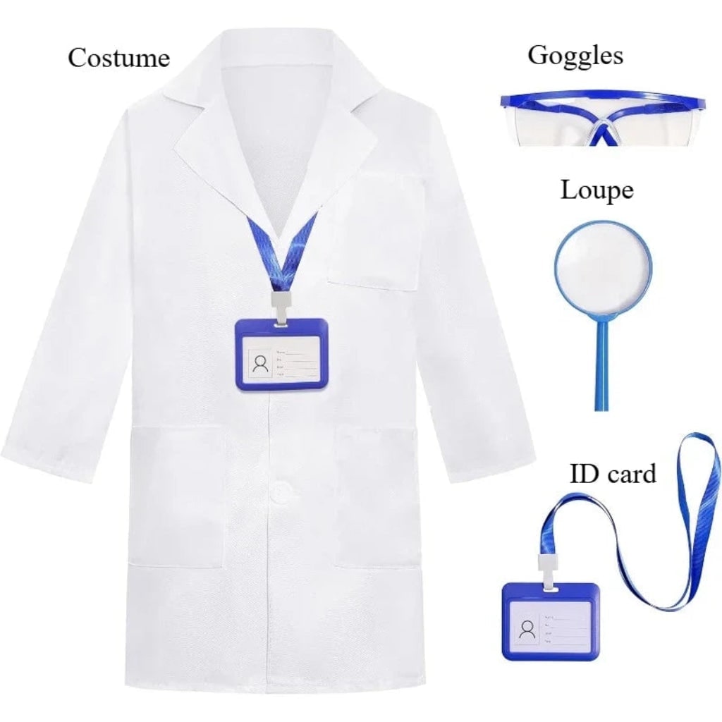 Kids' Halloween Doctor Costume Medical White Lab Coat Set Childs - Image 3