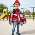 Kids' Halloween Firefighter Costume with Hat Reflective Stripes and Badge for Dress Up - Image 1