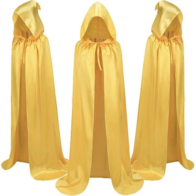 Kids' Halloween Hooded Cloak with Hood and Tie Closure for Costume Party With Red Cape - Image 2