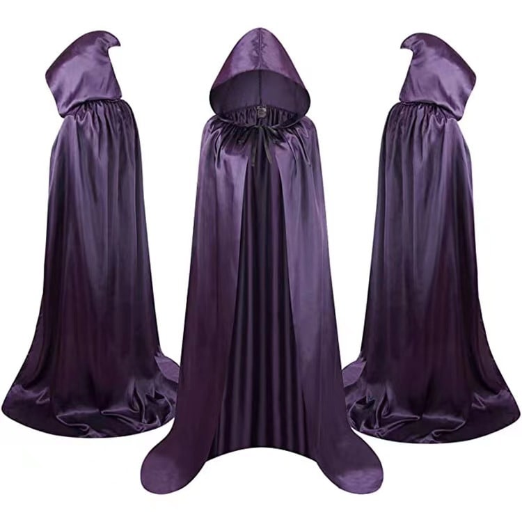 Kids' Halloween Hooded Cloak with Hood and Tie Closure for Costume Party With Red Cape - Image 5