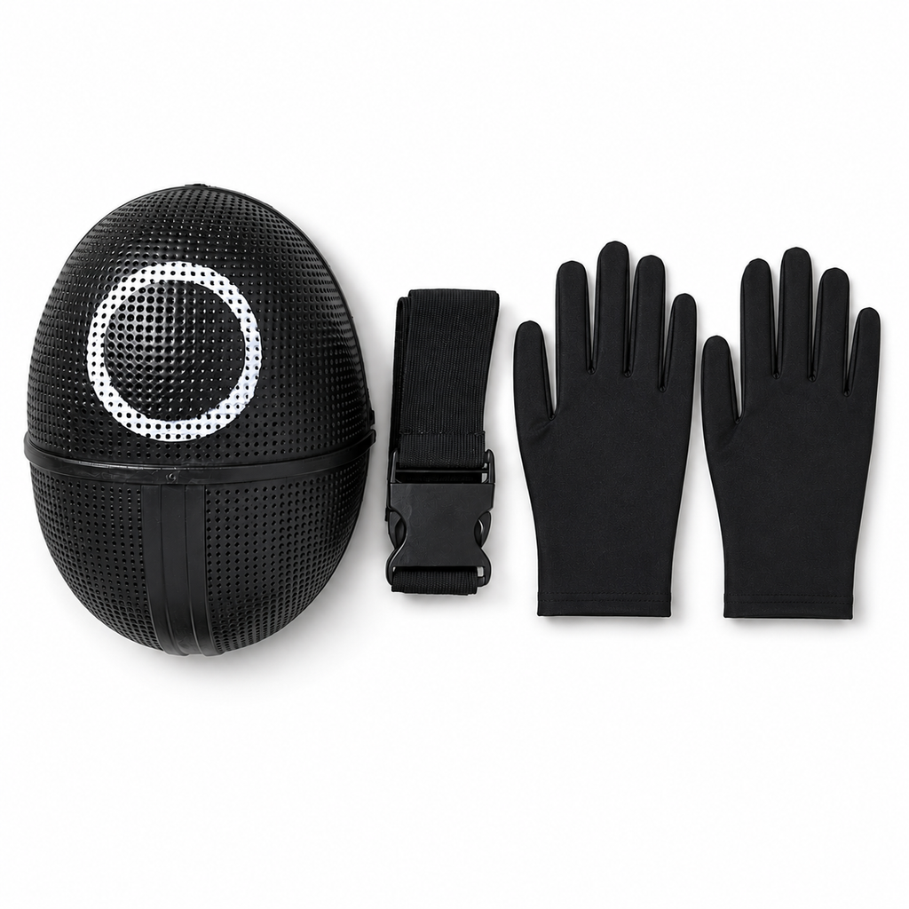 Kids' Halloween Hooded Jumpsuit Costume with Mesh Mask and Gloves Trick-Or-Treat - Image 6