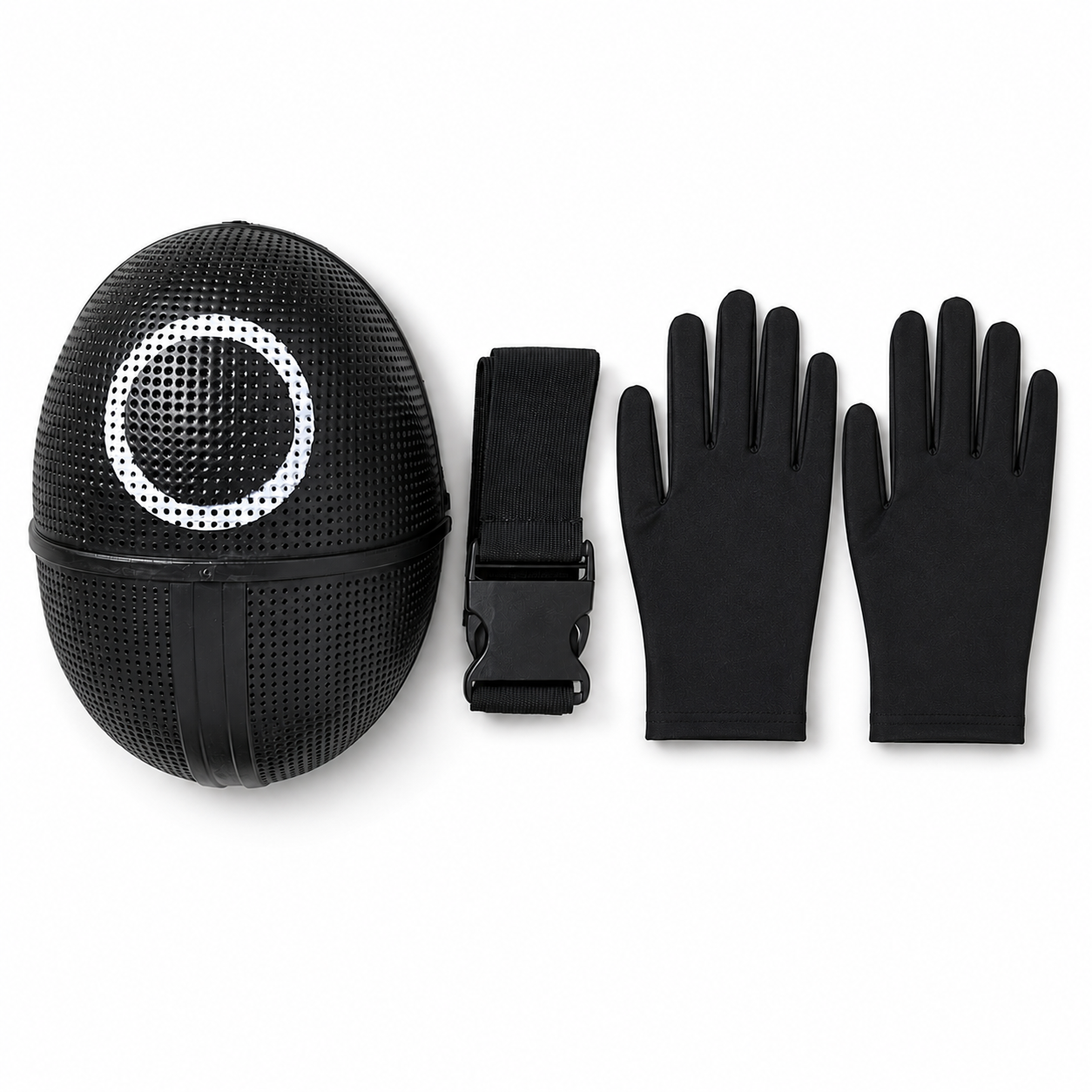Kids' Halloween Hooded Jumpsuit Costume with Mesh Mask and Gloves Trick-Or-Treat - Image 6