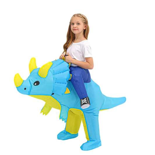 Kids' Halloween Inflatable Dinosaur Costume Outfit Suit with Built-In Fan and Ride-On Design - Image 7