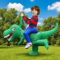 Kids' Halloween Inflatable Dinosaur Costume Suit with Step-In Design and Battery Fan for Party - Image 1