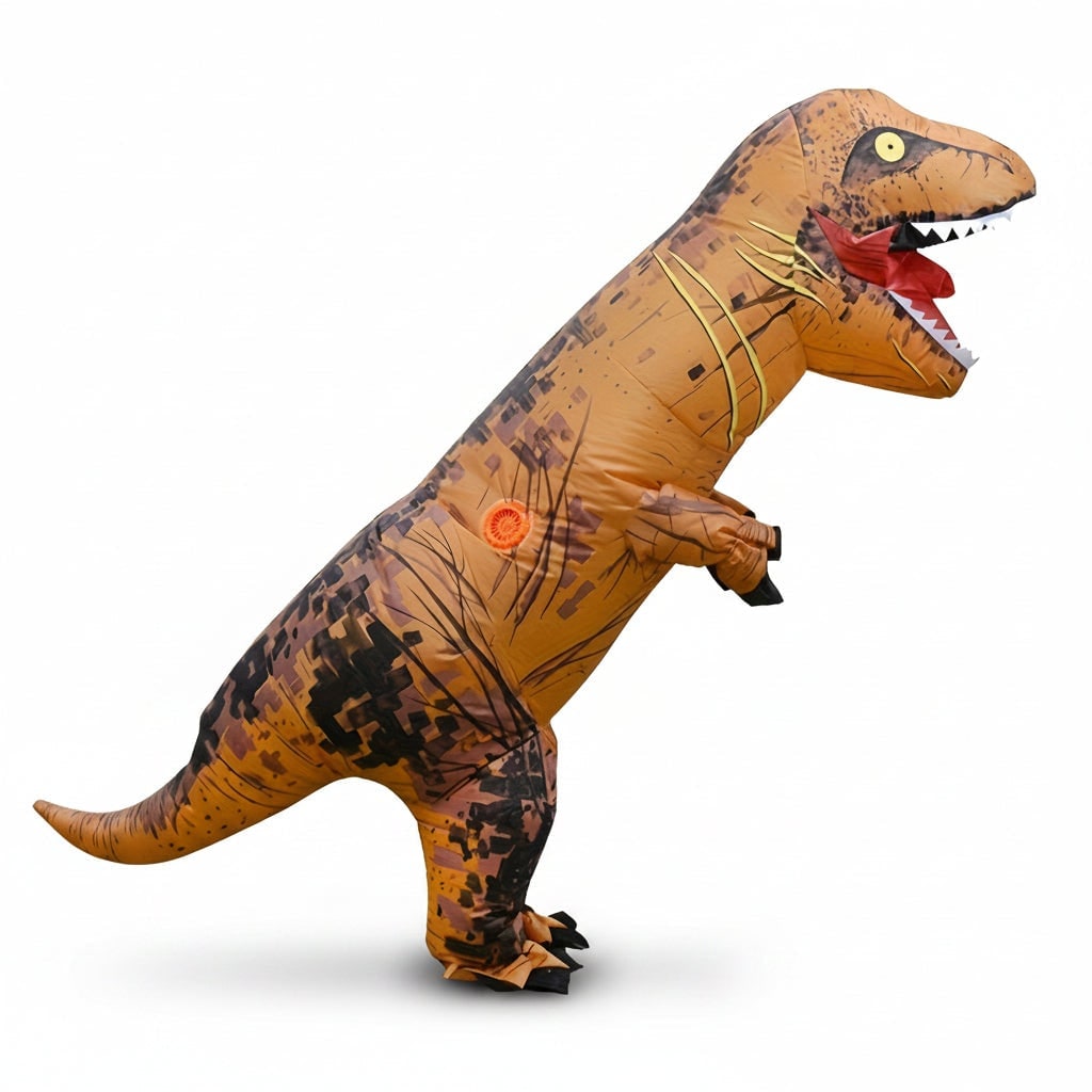 Kids' Halloween Inflatable Dinosaur Costume T-Rex Outfit with Built-In Fan and Crackle Print - Image 4