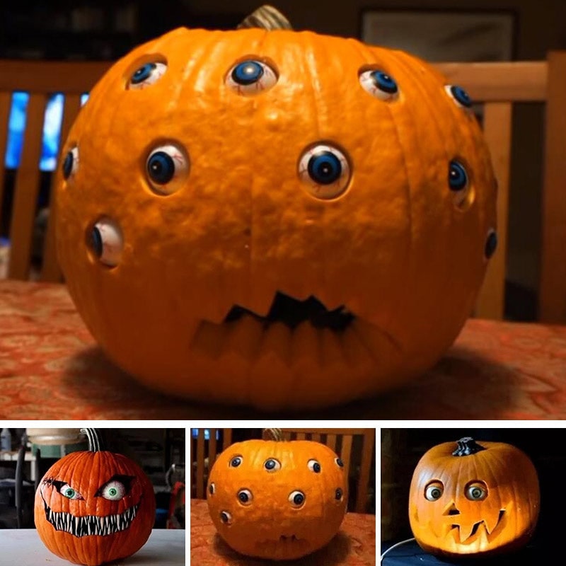 Kids' Halloween Jack O Lantern Pumpkin Decor with Animatronic Moving Eyes for Scary Party Prop - Image 12