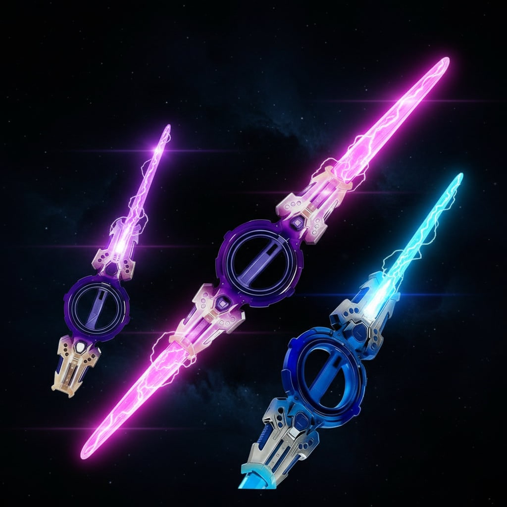 Kids' Halloween Light Up Sword Lightsaber Darth Maul Toy with LED Double Blade Retractable - Image 7