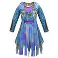 Kids' Halloween Pirate Costume Dress Outfit with and for Skull Graphic and Tattered Hem - Image 2