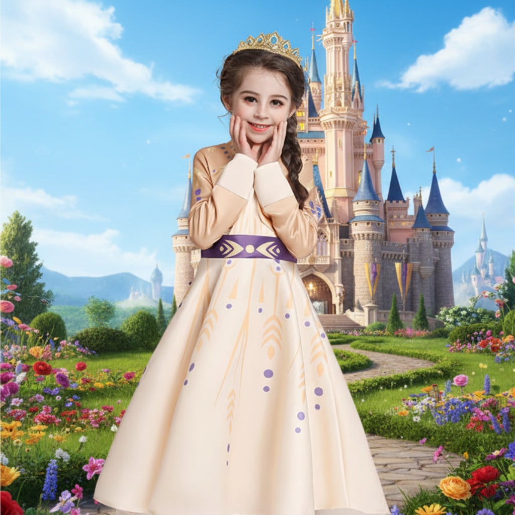 Kids' Halloween Princess Costume and Dress Up with Tiara and Scepter Games - Image 3