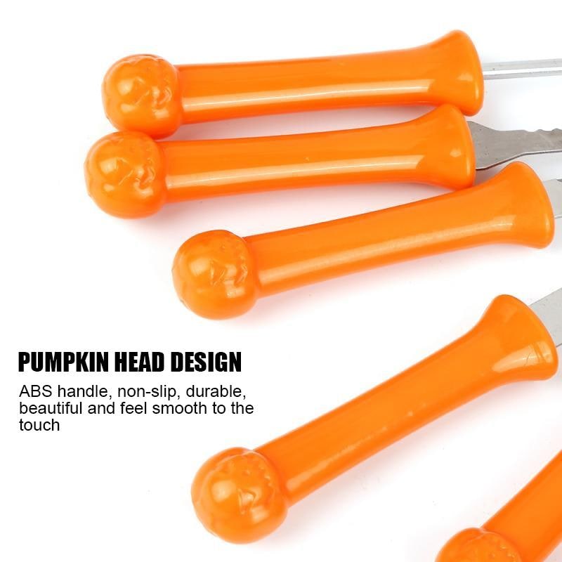 Kids' Halloween Pumpkin Carving Kit with Tools and Supplies 8-Piece Stainless Steel Set - Image 5