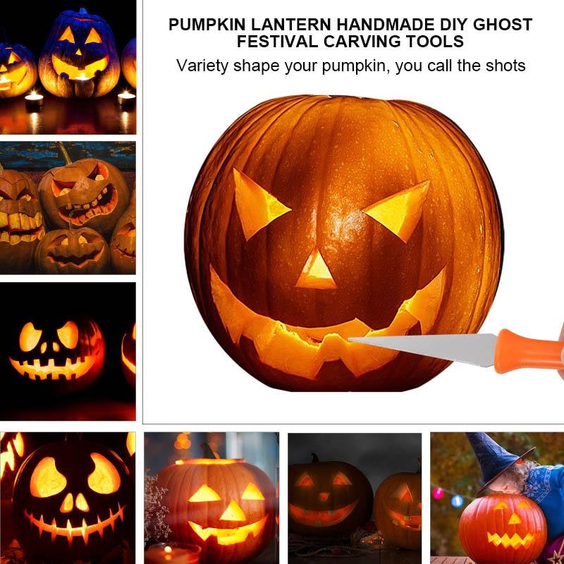 Kids' Halloween Pumpkin Carving Kit with Tools and Supplies 8-Piece Stainless Steel Set - Image 8