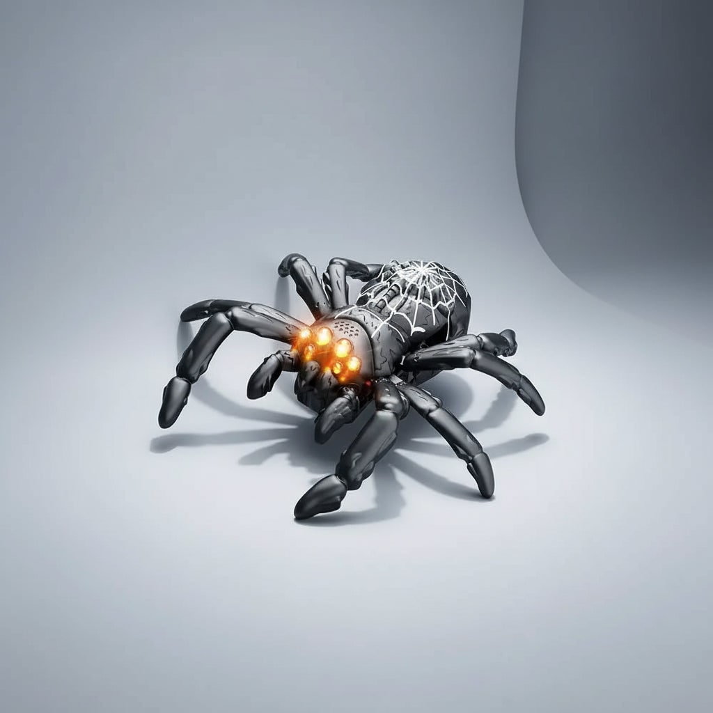 Kids' Halloween Remote Control Spider Wall Climbing Toy with LED Eyes and Suction Design - Image 5