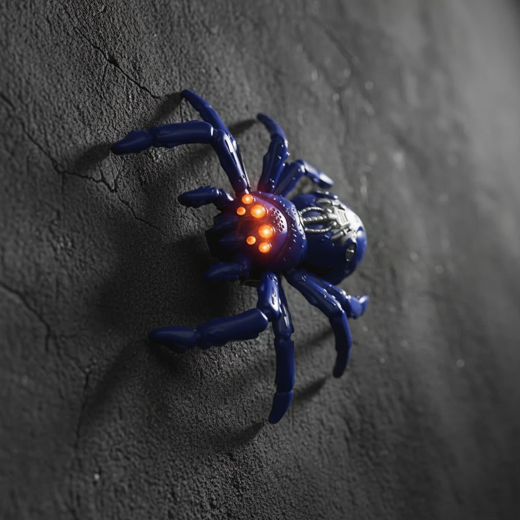 Kids' Halloween Remote Control Spider Wall Climbing Toy with LED Eyes and Suction Design - Image 6