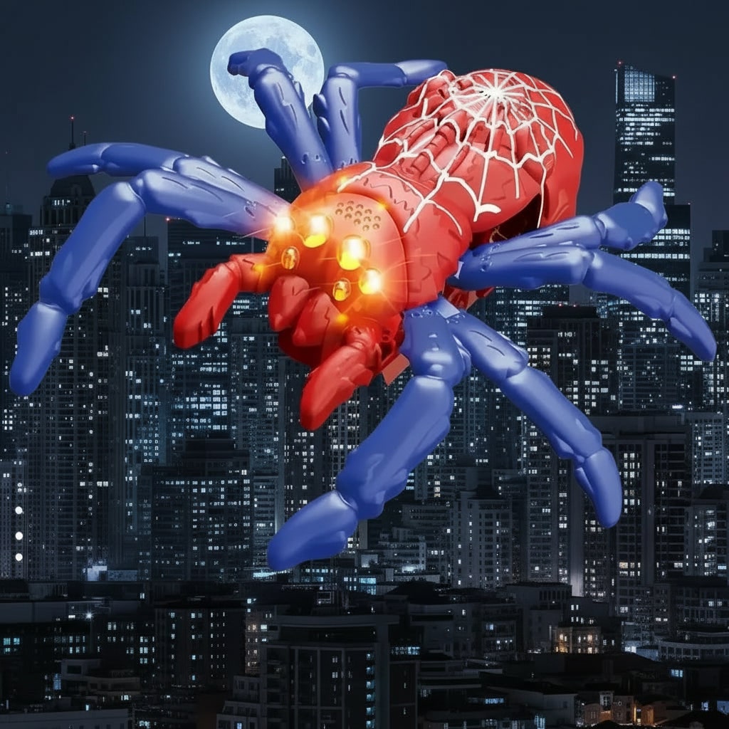 Kids' Halloween Remote Control Spider Wall Climbing Toy with LED Eyes and Suction Design - Image 8