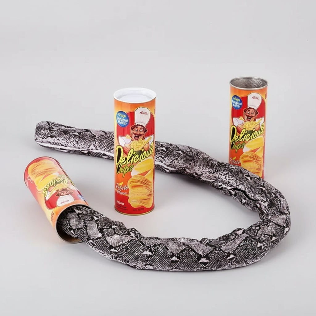 Kids' Halloween Snake in a Can Fake Prank Toy with Spring-Loaded Jumping Surprise for Party Decoration - Image 4