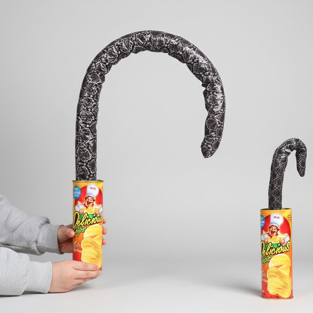 Kids' Halloween Snake in a Can Fake Prank Toy with Spring-Loaded Jumping Surprise for Party Decoration - Image 6