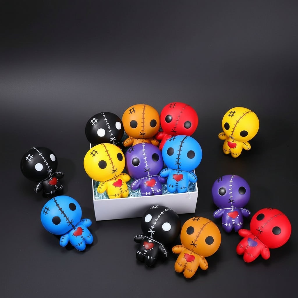 Kids' Halloween Squishy Toy Stress Relief with Slow Rising Foam Voodoo Doll Design and Stitched Details - Image 7