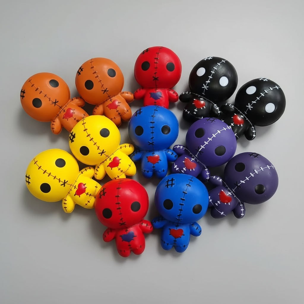 Kids' Halloween Squishy Toy Stress Relief with Slow Rising Foam Voodoo Doll Design and Stitched Details - Image 8