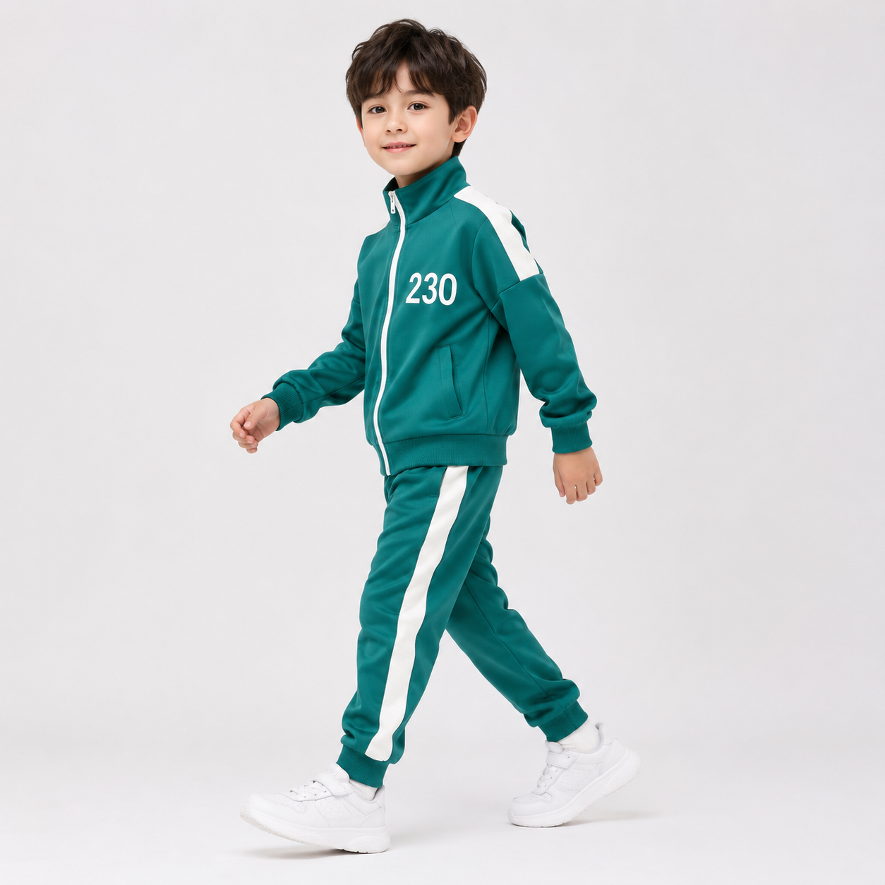 Kids' Halloween survival game Costume Three-Piece Set with Jacket Pants and T-Shirt - Image 1