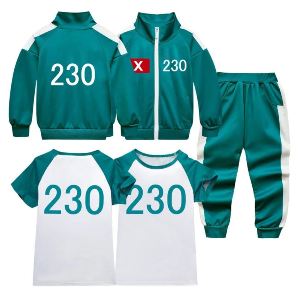 Kids' Halloween survival game Costume Three-Piece Set with Jacket Pants and T-Shirt - Image 2