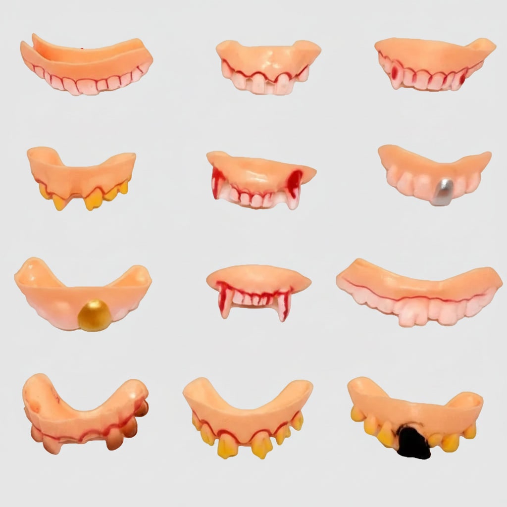Kids' Halloween Vampire Teeth Snap on Fake Fangs and False Costume Full - Image 2