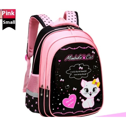 Kids' Lunch Box Backpack Set with Matching Pencil Case Cartoon Cat Print Waterproof and Bag Combo - Image 12