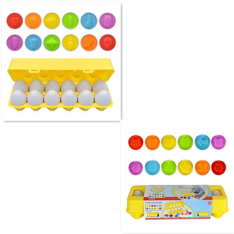 Kids' Matching Eggs Toy with Fine Motor Skills Development Shape Sorting and Carton Storage for Toddlers - Image 2