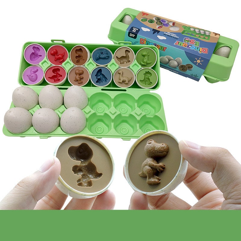 Kids' Matching Eggs Toy with Fine Motor Skills Development Shape Sorting and Carton Storage for Toddlers - Image 6