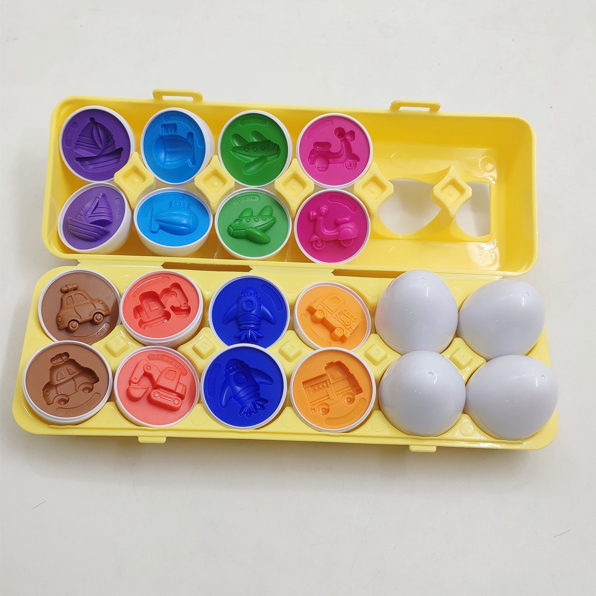 Kids' Matching Eggs Toy with Fine Motor Skills Development Shape Sorting and Carton Storage for Toddlers - Image 7