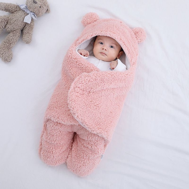 Kids' Newborn Swaddle Blanket with Infant Sleep Sack and Hooded Baby Sleeping Bag Design New Born - Image 12