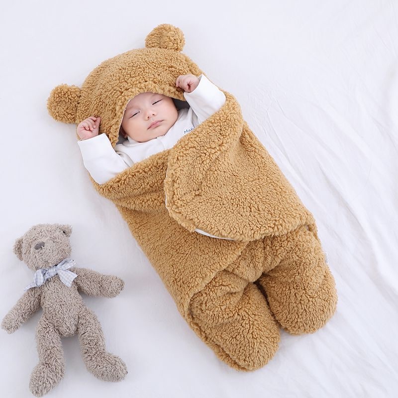 Kids' Newborn Swaddle Blanket with Infant Sleep Sack and Hooded Baby Sleeping Bag Design New Born - Image 7