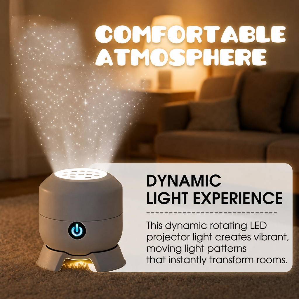 Kids Night Light Projector Rotating Ocean Portable LED Ceiling - Image 3