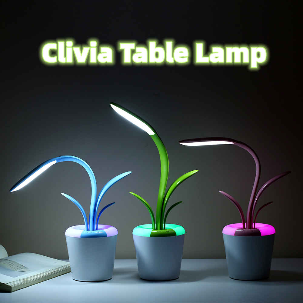 Kids' Plant Desk Lamp with LED Light Flexible Gooseneck Rechargeable Battery and USB Charging - Image 12