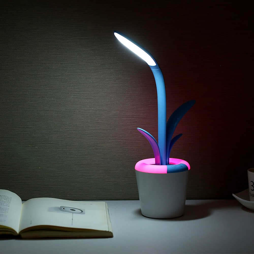Kids' Plant Desk Lamp with LED Light Flexible Gooseneck Rechargeable Battery and USB Charging - Image 6