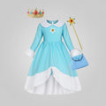 Kids' Princess Costume Dress with Crown and Magic Wand - Image 2