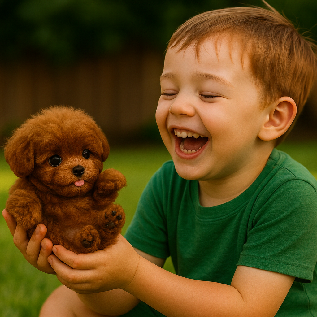 Kids' Realistic Plush Dog Stuffed Animals Toy with Soft Curly Fur and Lifelike Details Walking - Image 2