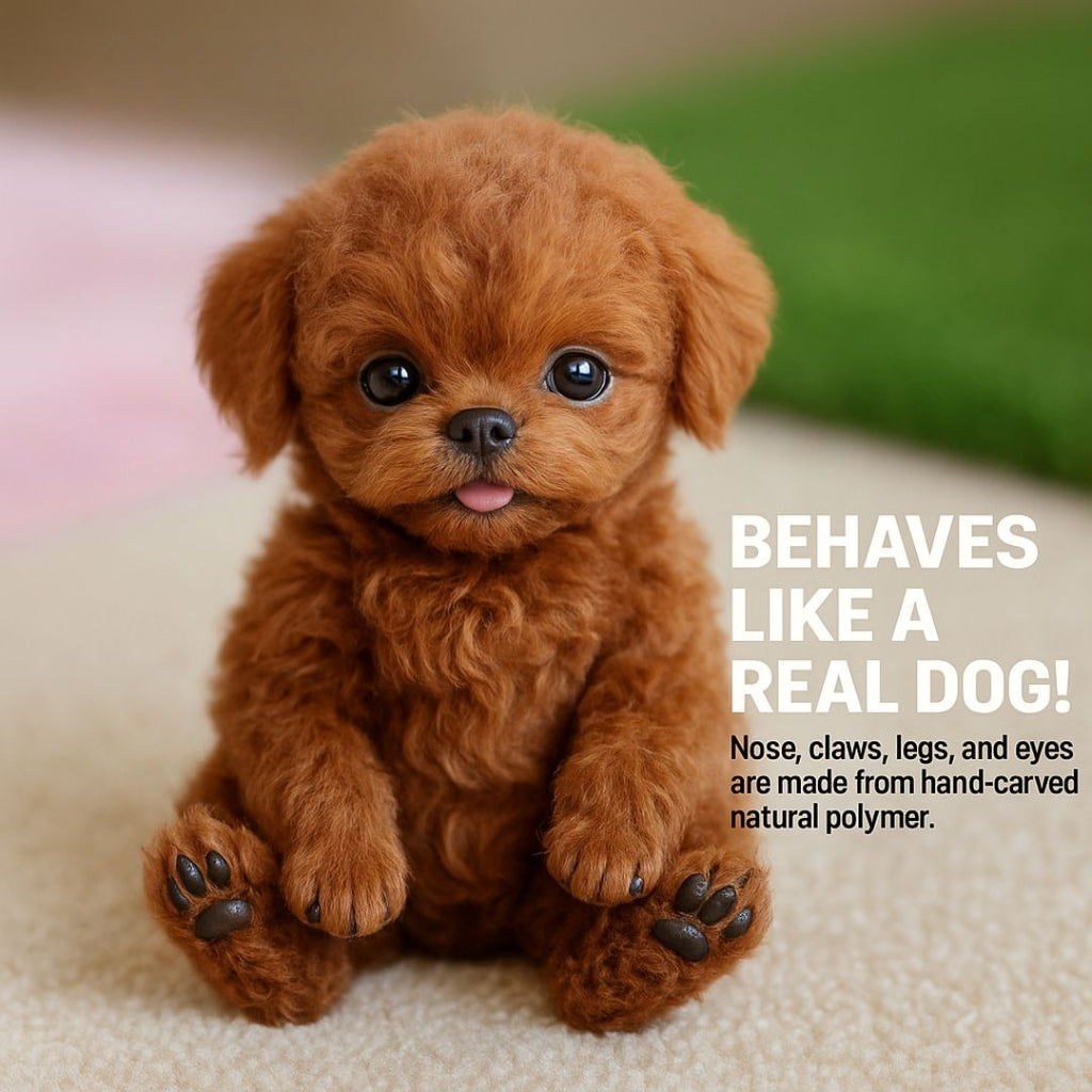 Kids' Realistic Plush Dog Stuffed Animals Toy with Soft Curly Fur and Lifelike Details Walking - Image 6