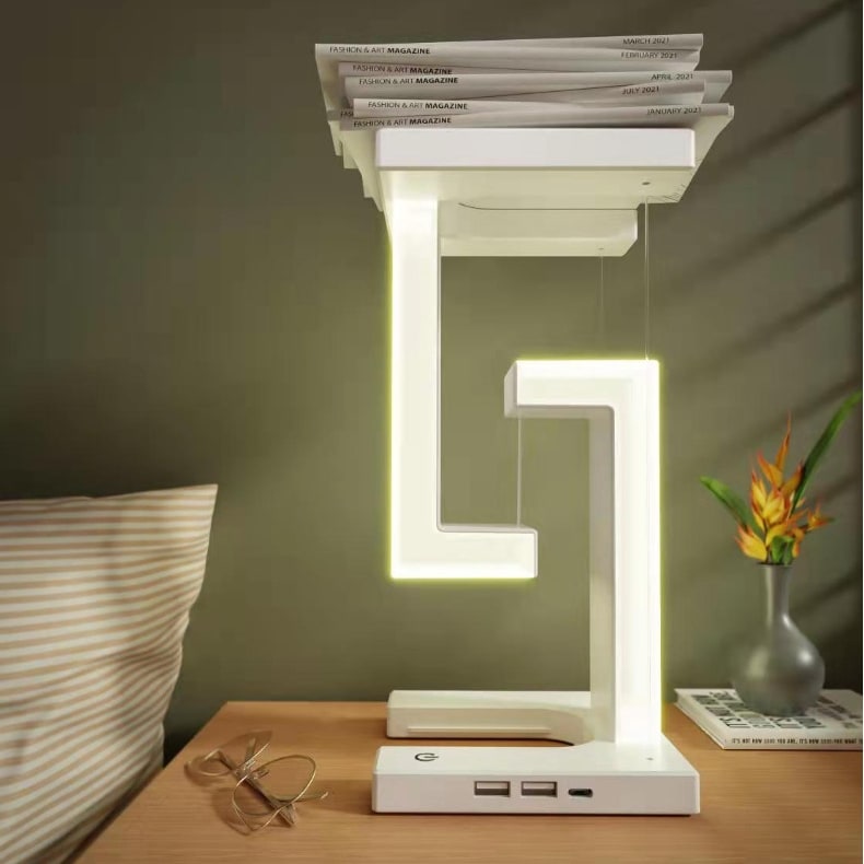 Kids' Rechargeable LED Table Lamp with Battery Operated Tensegrity Floating Design and Pad - Image 6