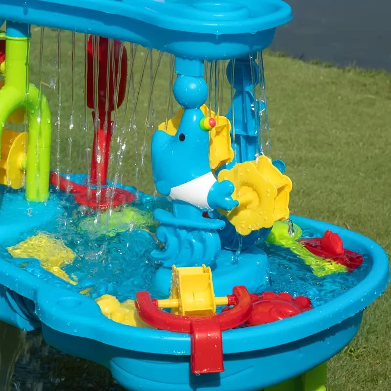 Kids'' Sand and Water Table with 15 Accessories and Multi-Tier Design - Image 4