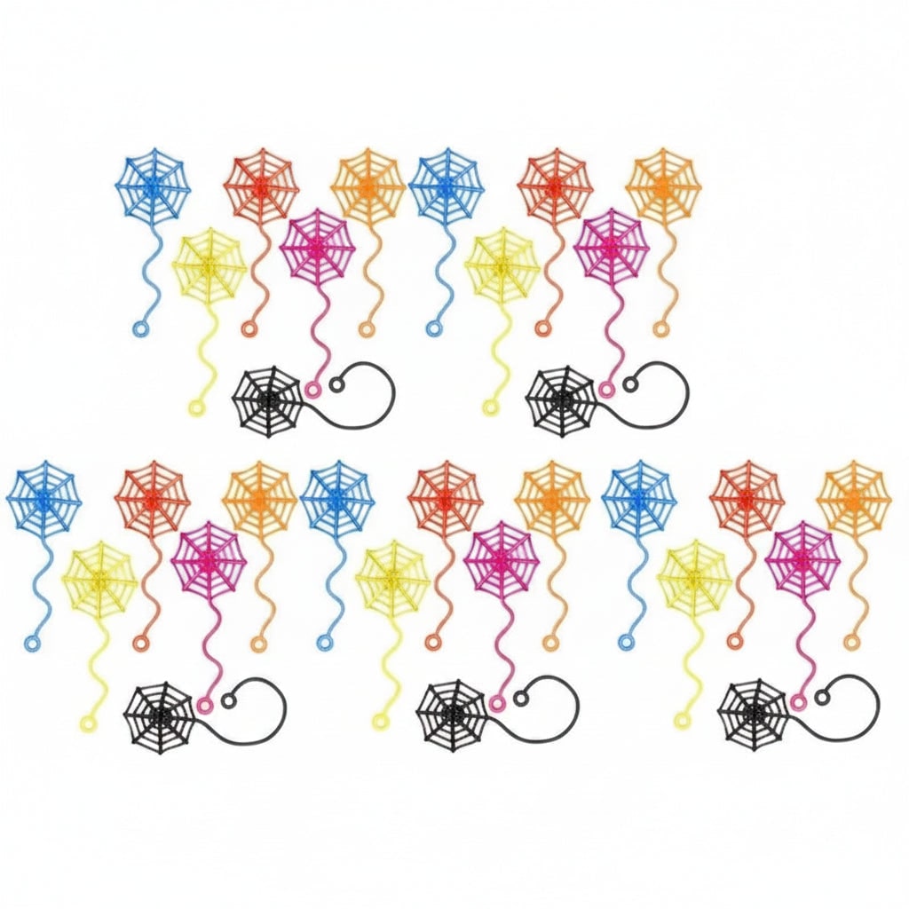 Kids' Sticky Spiderweb Toys with Stretchy Flexible Design and Party Favors for Halloween Decorations - Image 1