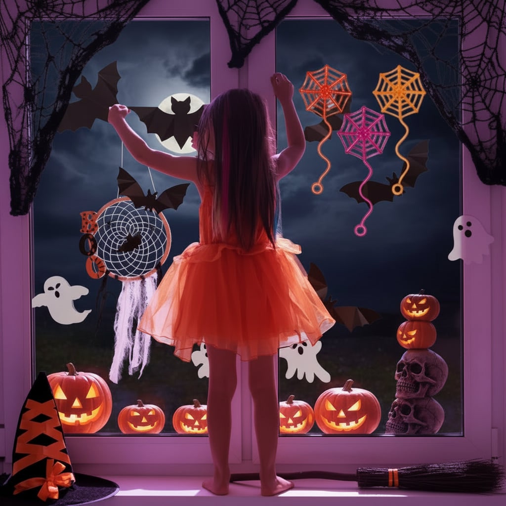 Kids' Sticky Spiderweb Toys with Stretchy Flexible Design and Party Favors for Halloween Decorations - Image 3
