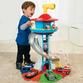 Kids' Toy Set Lookout Tower with Spiral Slide Rotating Periscope and Rescue Vehicles - Image 1