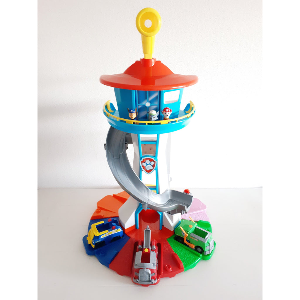 Kids' Toy Set Lookout Tower with Spiral Slide Rotating Periscope and Rescue Vehicles - Image 2