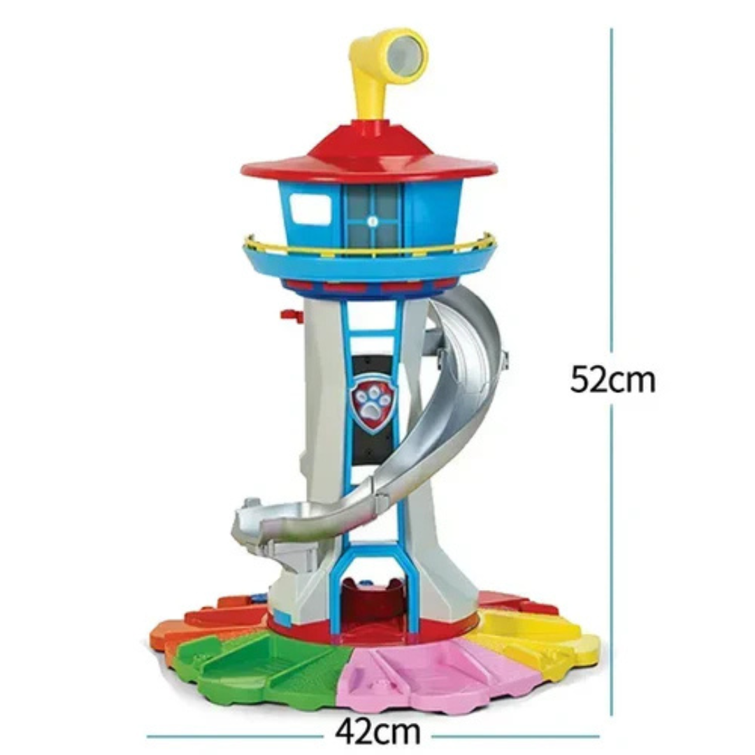 Kids' Toy Set Lookout Tower with Spiral Slide Rotating Periscope and Rescue Vehicles - Image 5