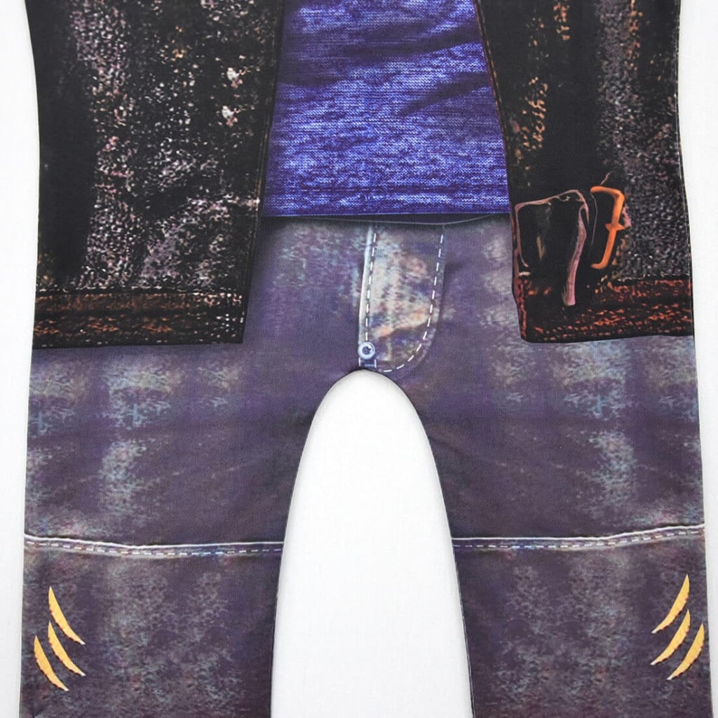 Kids' Werewolf Costume with Zip-Up Closure and Realistic Printed Details - Image 6