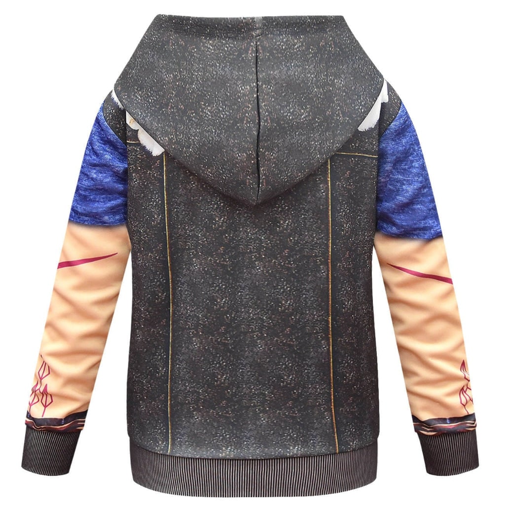 Kids' Werewolf Costume with Zip-Up Closure and Realistic Printed Details - Image 7
