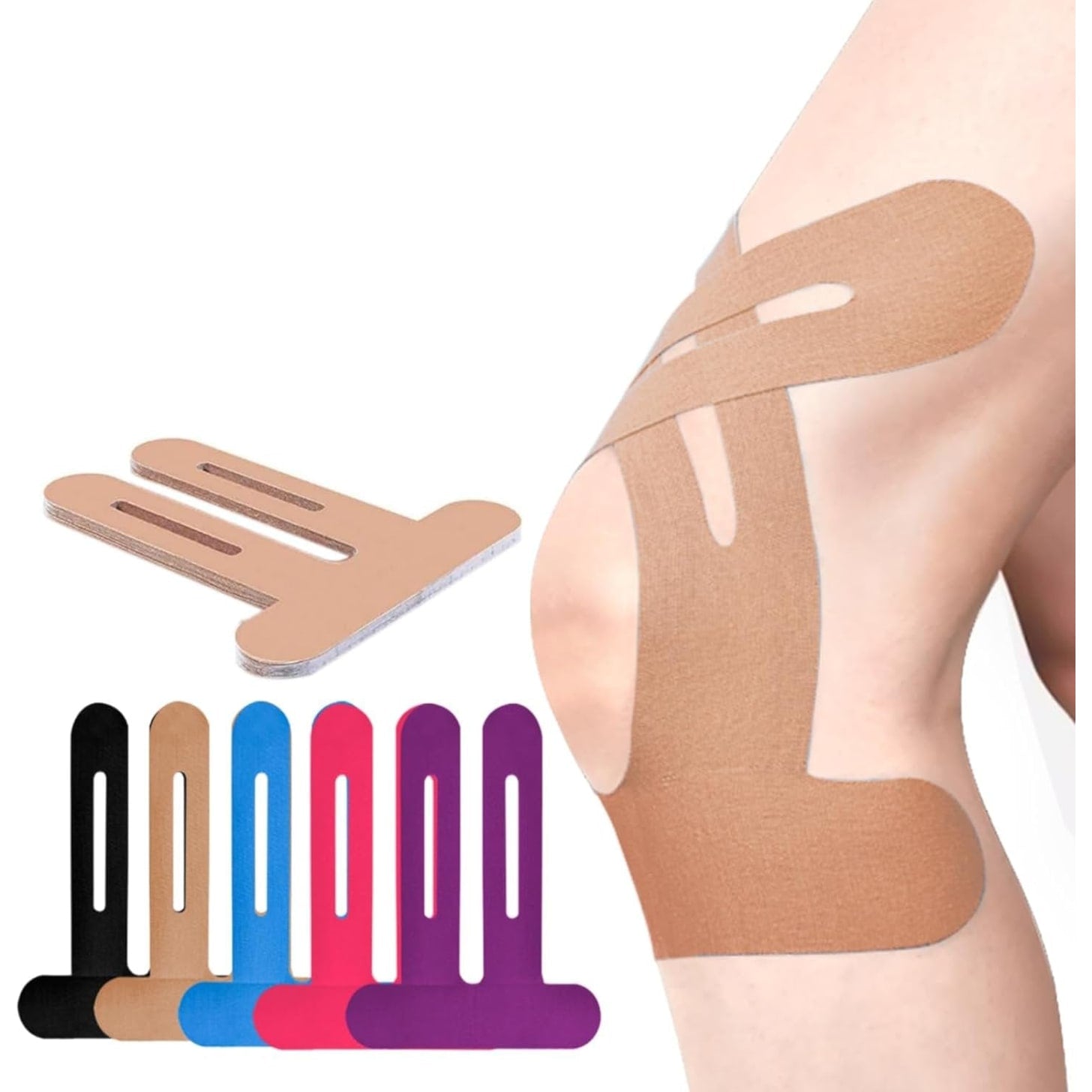 Kinesiology Tape Elastic Pre-Cut Knee Support Adhesive Breathable Outdoor Weightlifting - Image 7